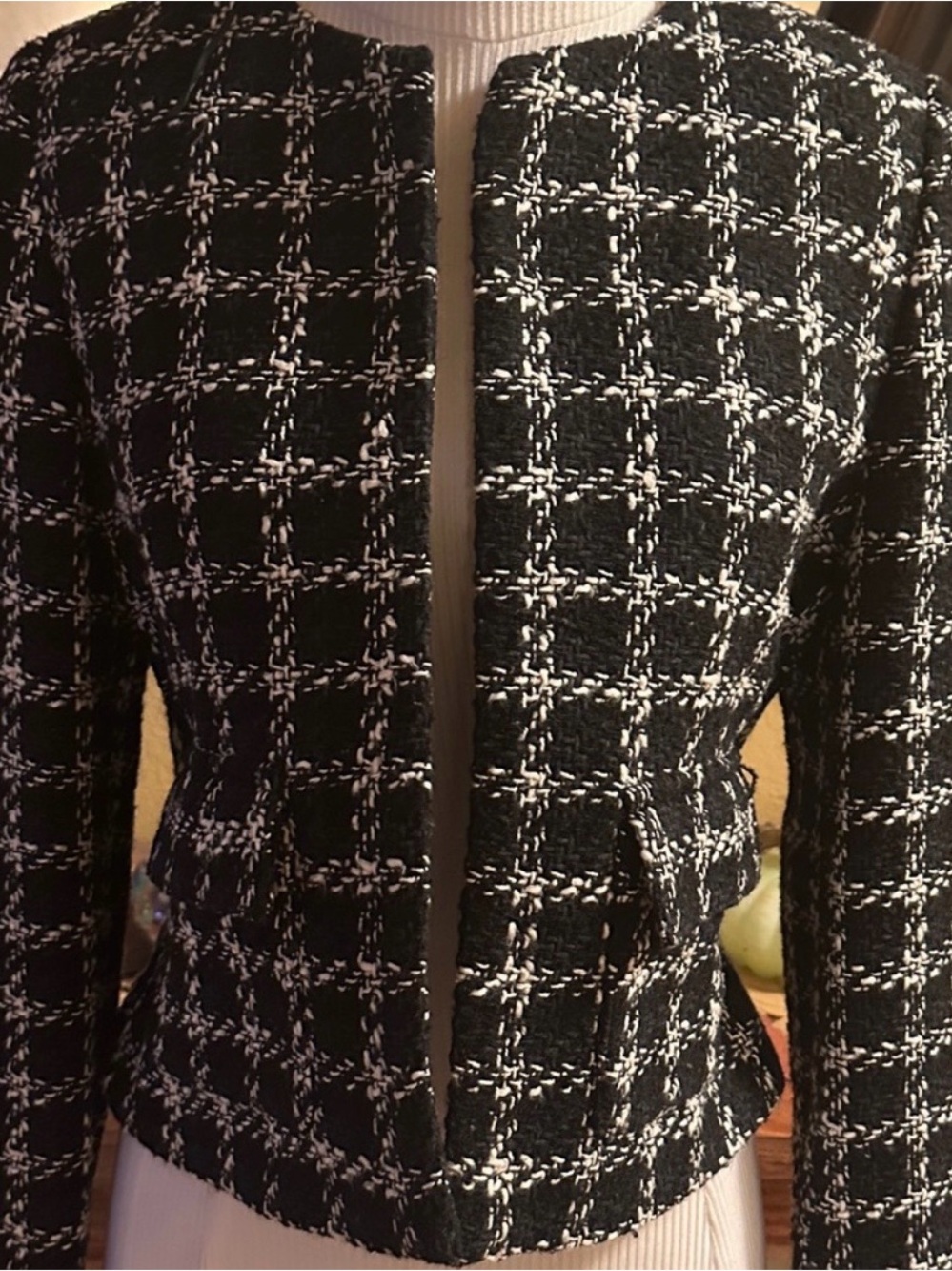 MNG Checkered Blazer NWT - Picture 3 of 6